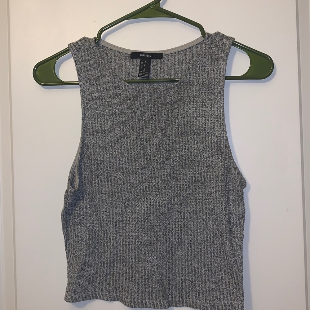 Forever 21 cropped muscle knitted top